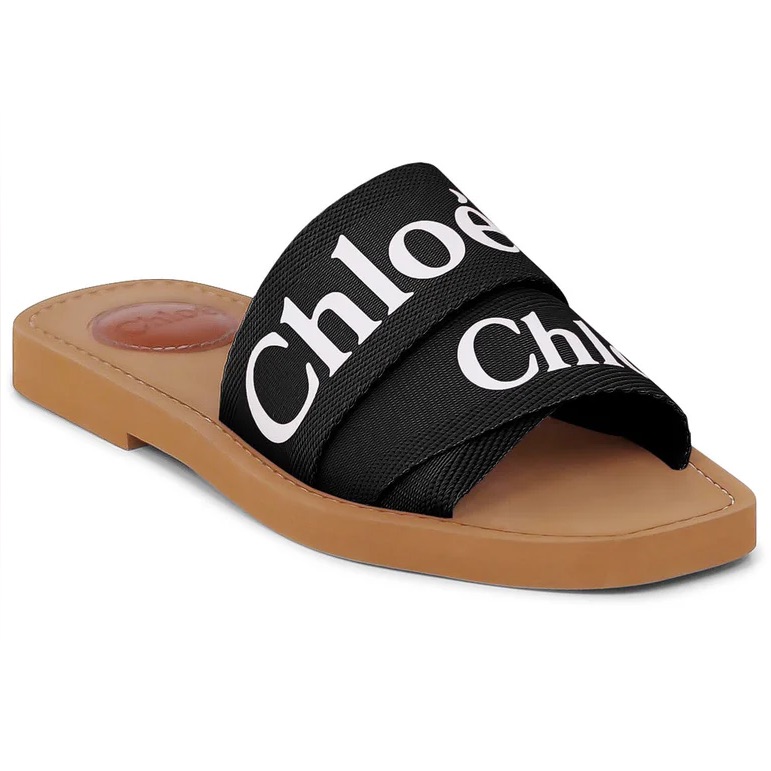 Chloe Black And Tan Sandals
